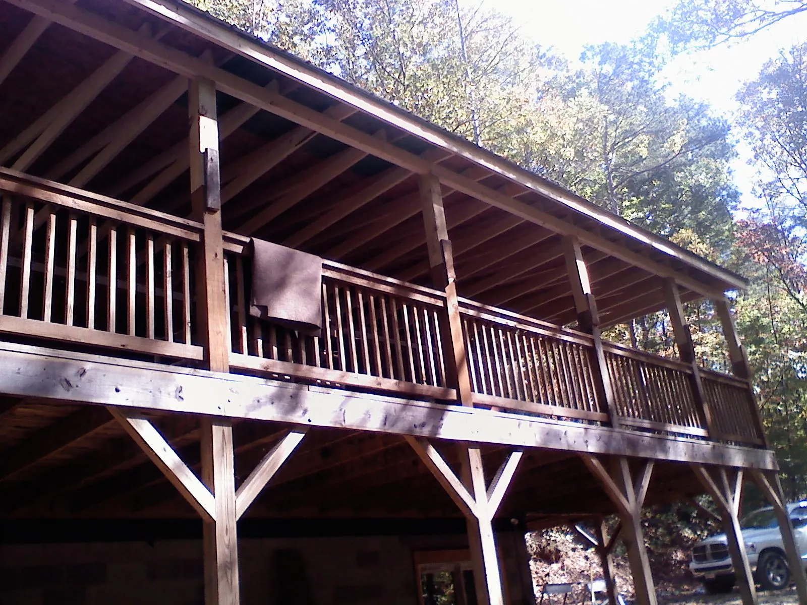 Timber framing under a new elevated porch and deck — Roof Leak Repair in Ipswich by Roofing Brothers